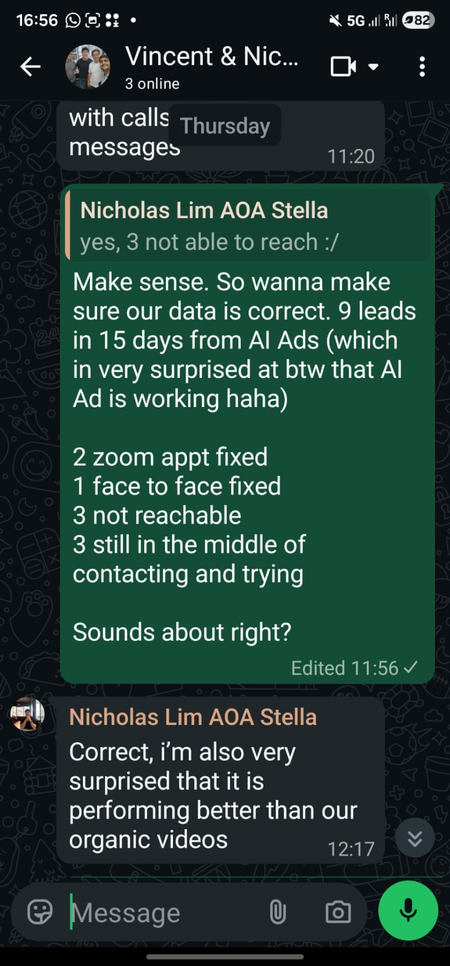Lead Generation Result